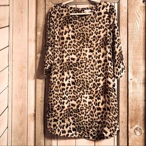 Leopard Printed Midi Dress